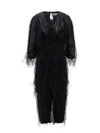 Lanvin Viscose And Silk Dress With Rafia Details In Black