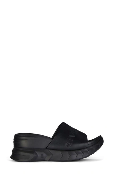 Givenchy Marshmallow Wedge Slide Sandal In Black