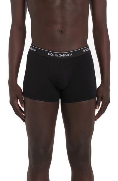 Two-pack of ribbed cotton briefs with logo band