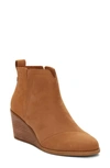 TOMS CLARE ZIP WEDGE BOOTIE