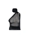 Ludovic De Saint Sernin Chiffon Halterneck Top In Black