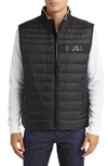 Hugo Boss Boss Darolan Water Repellent Quilted Vest In Black