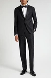 Boglioli Stretch Wool Tuxedo In Black