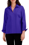 FOXCROFT AGNES SPLIT CUFF POPOVER BLOUSE