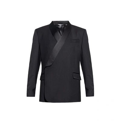 Dolce & Gabbana Wool And Silk Blend Blazer In Black