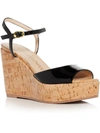 Stuart Weitzman Palmina Leather Wedge Sandal In Multi