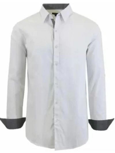 Galaxy By Harvic Mens Collared Office Button-down Shirt In White