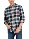 Club Room Mens Plaid Point-collar Button-down Shirt In Multi