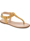 Journee Collection Womens Genevive Ankle Strap Flat Sandals In Yellow