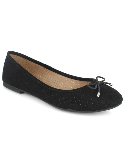 Esprit Orly Womens Perforated Slip On Flats In Black
