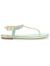 BETSEY JOHNSON DIANE WOMENS THONG SANDALS ANKLE STRAP