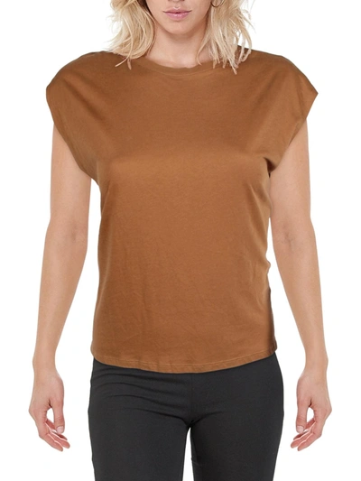 Frame Womens Crewneck Muscle Tank Top In Brown