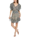 Isabel Marant Usmara Abstract-print Mini Dress In Multi