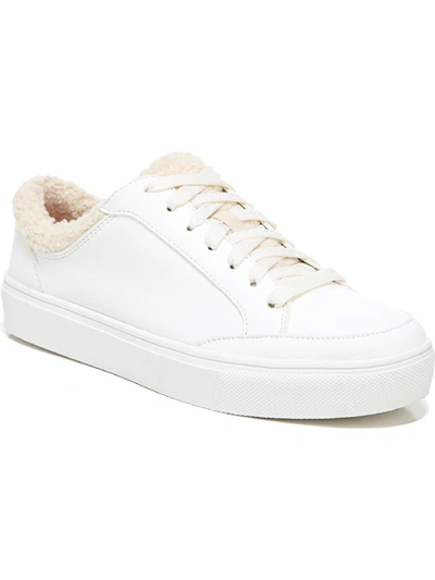 Dr. Scholl's Shoes Now Cozy Womens Faux Fur Lined Lace Up Casual And Fashion Sneakers In White