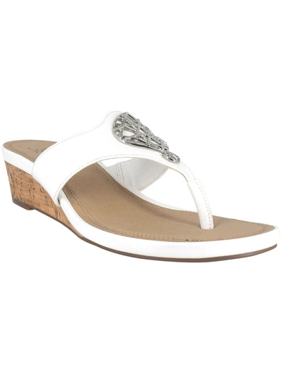 Impo Renata Thong Wedge In White