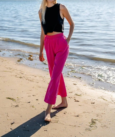 Velvet Heart Wide Leg Pants In Hot Pink