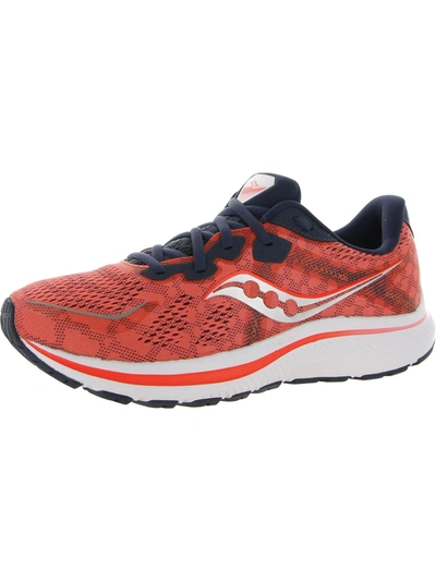 Saucony Omni 20 Womens Fitness Lace Up Running Shoes In Orange