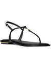 MICHAEL MICHAEL KORS FANNING WOMENS LEATHER ANKLE STRAP THONG SANDALS