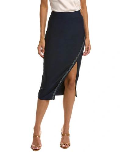Gracia Spangled Trim Skirt In Blue