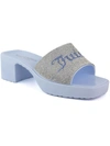 Juicy Couture Women's Harmona Slip-on Glitz Dress Sandals In Blue