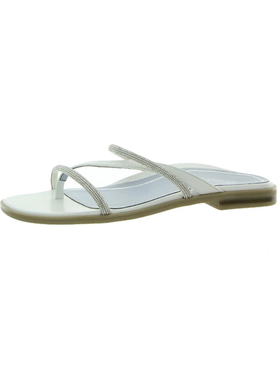 Vionic Prism Womens Padded Insole Strappy Slide Sandals In White