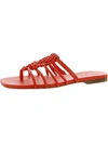 VINCE DAE WOMENS WOVEN LEATHER SLIDE SANDALS