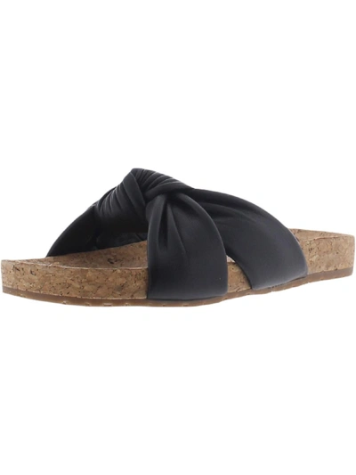 Zodiac Mae Womens Slip On Knotted Slide Sandals In Black