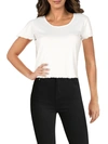 FULL CIRCLE TRENDS WOMENS RIBBED SHORT SLEEVED CROP TOP