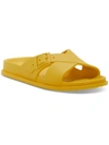 Lucky Brand Roseleen Womens Slip On Footbed Slide Sandals In Yellow