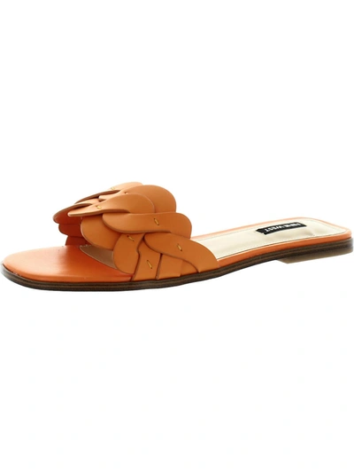 Nine West Grifa 3 Womens Slip On C Slide Sandals In Orange