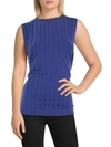 EILEEN FISHER WOMENS RIBBED STRETCH MOCKNECK TANK TOP