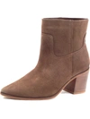 KAANAS PIGATO WOMENS SUEDE POINTED TOE ANKLE BOOTS
