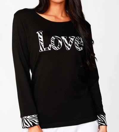 Angel Love Scoop Neck Sweater In Black
