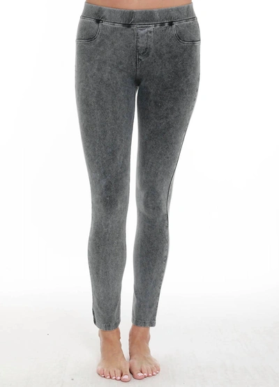 Angel High Rise Jegging In Charcoal In Grey