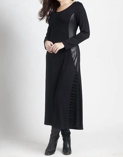 Angel Sheer Panel Maxi Dress In Black
