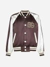 Dolce & Gabbana Logo-patch Colour-block Bomber Jacket In Blue