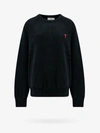 Ami Alexandre Mattiussi Logo Organic Cotton Jersey Sweatshirt In Black