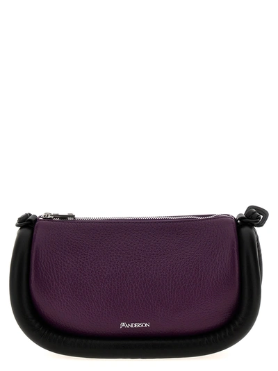 Jw Anderson Bumper Leather Shoulder Bag In Purple