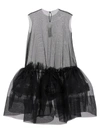 MAISON MARGIELA FLOUNCED TULLE DRESS DRESSES BLACK