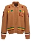 DSQUARED2 JACQUARD CARDIGAN SWEATER, CARDIGANS MULTICOLOR