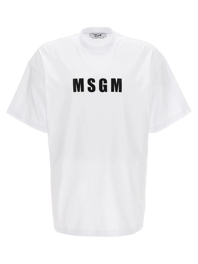 Msgm Logo Print T-shirt White