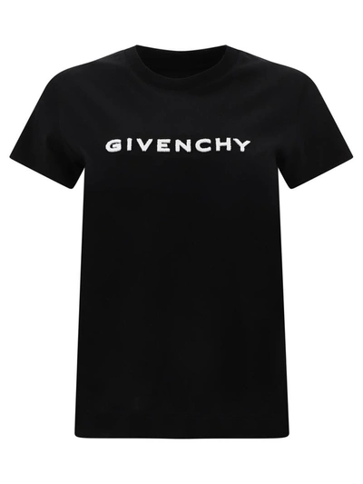 Givenchy 4g Logo Embroidered Fitted T-shirt In Black