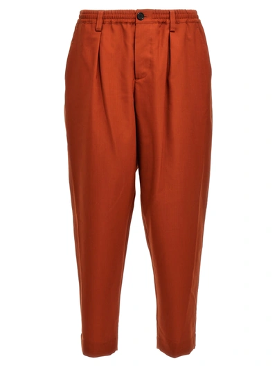 Marni Wool Trousers In Orange