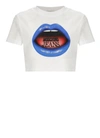Moschino Graphic-print Cropped T-shirt In White