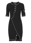 Moschino Black Button Minidress In Black