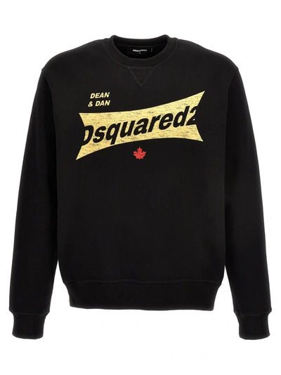 Dsquared2 Logo-print Cotton Sweatshirt In Nero