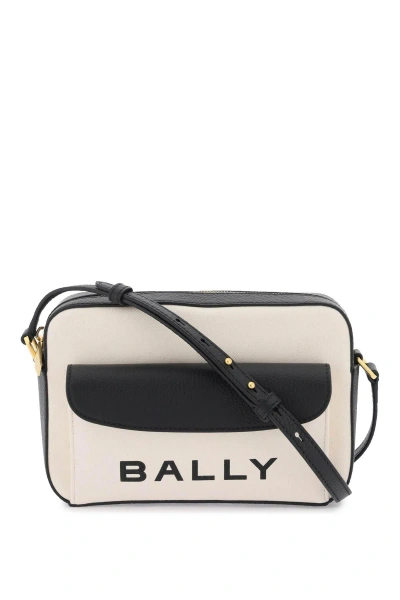 Bally Bar Crossbody Bag In White,black