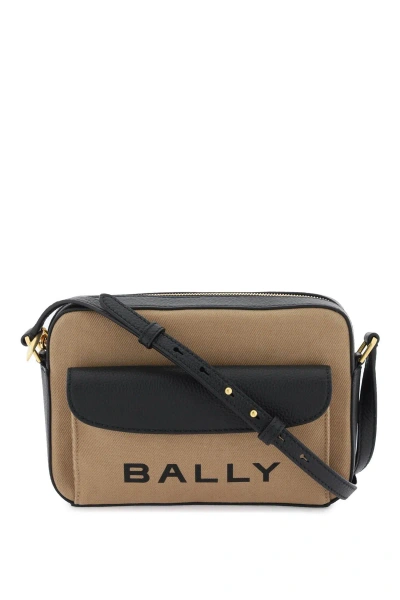 Bally 'bar' Crossbody Bag In Black,brown