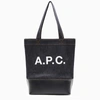 APC A.P.C. AXELLE TOTE BAG IN DENIM AND LEATHER MEN