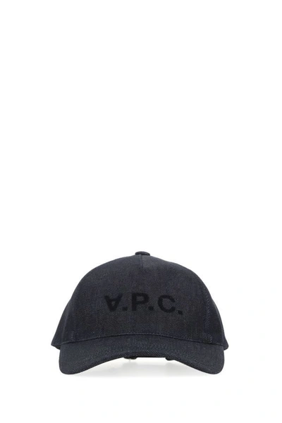 Apc A.p.c. Man Denim Baseball Cap In Blue